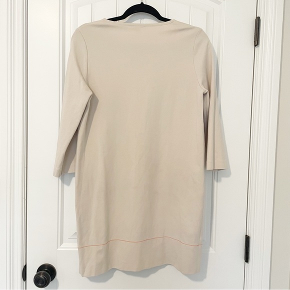 COS contrast stitch dress Light Beige with Orange Stitching Size Extra Small - Picture 5 of 16